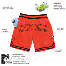 Load image into Gallery viewer, Custom Orange Orange-Black Authentic Throwback Basketball Shorts
