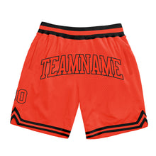 Laden Sie das Bild in den Galerie-Viewer, Custom Orange Orange-Black Authentic Throwback Basketball Shorts
