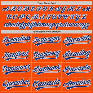 Custom Orange Royal-White Authentic Baseball Jersey