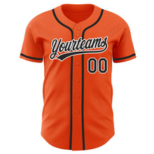 Charger l&#39;image dans la galerie, Custom Orange Black-White Authentic Baseball Jersey
