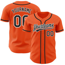 Charger l&#39;image dans la galerie, Custom Orange Black-White Authentic Baseball Jersey
