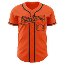 Load image into Gallery viewer, Custom Orange Orange-Black Authentic Baseball Jersey
