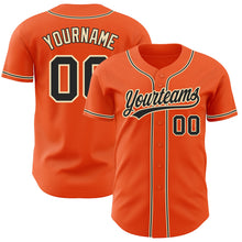 Charger l&#39;image dans la galerie, Custom Orange Black-City Cream Authentic Baseball Jersey
