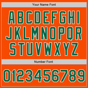 Custom Orange Kelly Green-White Authentic Baseball Jersey