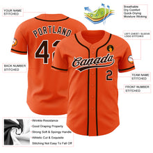 Load image into Gallery viewer, Custom Orange Brown-White Authentic Baseball Jersey
