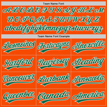 Charger l&#39;image dans la galerie, Custom Orange Kelly Green Pinstripe Kelly Green-White Authentic Baseball Jersey
