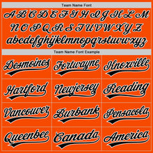 Laden Sie das Bild in den Galerie-Viewer, Custom Orange Black Pinstripe Black-White Authentic Baseball Jersey
