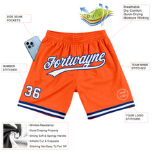 Laden Sie das Bild in den Galerie-Viewer, Custom Orange White-Royal Authentic Throwback Basketball Shorts
