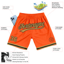 Load image into Gallery viewer, Custom Orange Old Gold-Black Authentic Throwback Basketball Shorts
