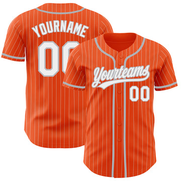 Custom Orange Black-Cream Authentic Baseball Jersey Youth Size:M