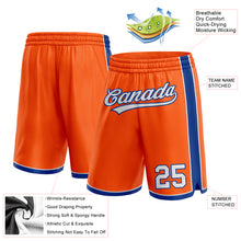 Laden Sie das Bild in den Galerie-Viewer, Custom Orange White-Royal Authentic Basketball Shorts
