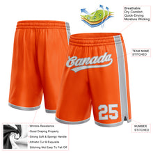 Laden Sie das Bild in den Galerie-Viewer, Custom Orange White-Gray Authentic Basketball Shorts
