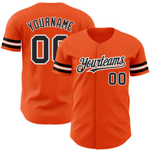 Laden Sie das Bild in den Galerie-Viewer, Custom Orange Black-White Authentic Baseball Jersey
