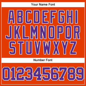 Custom Orange Purple-White Authentic Baseball Jersey
