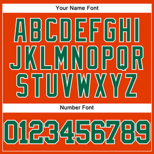 Custom Orange Kelly Green-White Authentic Baseball Jersey