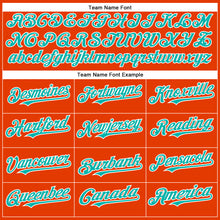 Load image into Gallery viewer, Custom Orange Aqua-White Authentic Baseball Jersey
