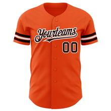 Load image into Gallery viewer, Custom Orange Brown-White Authentic Baseball Jersey
