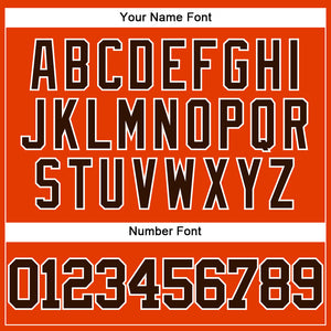Custom Orange Brown-White Authentic Baseball Jersey