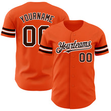 Load image into Gallery viewer, Custom Orange Brown-White Authentic Baseball Jersey
