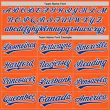 Load image into Gallery viewer, Custom Orange Royal-White Authentic Throwback Baseball Jersey
