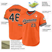 Laden Sie das Bild in den Galerie-Viewer, Custom Orange Black-White Authentic Throwback Baseball Jersey

