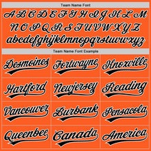 Load image into Gallery viewer, Custom Orange Black-White Authentic Throwback Baseball Jersey
