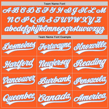 Laden Sie das Bild in den Galerie-Viewer, Custom Orange White-Light Blue Authentic Throwback Baseball Jersey
