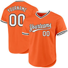 Laden Sie das Bild in den Galerie-Viewer, Custom Orange White-Black Authentic Throwback Baseball Jersey
