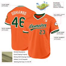 Laden Sie das Bild in den Galerie-Viewer, Custom Orange Green-White Authentic Throwback Baseball Jersey
