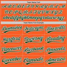 Load image into Gallery viewer, Custom Orange Green-White Authentic Throwback Baseball Jersey
