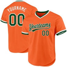 Laden Sie das Bild in den Galerie-Viewer, Custom Orange Green-White Authentic Throwback Baseball Jersey
