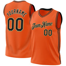 Load image into Gallery viewer, Custom Orange Black Cream-Old Gold Authentic Throwback Basketball Jersey
