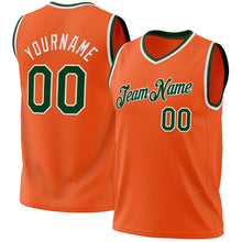 Load image into Gallery viewer, Custom Orange Green-White Authentic Throwback Basketball Jersey
