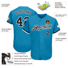 Load image into Gallery viewer, Custom Panther Blue Black-White Authentic Baseball Jersey

