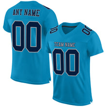 Load image into Gallery viewer, Custom Panther Blue Navy-Gray Mesh Authentic Football Jersey
