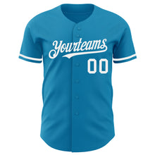 Load image into Gallery viewer, Custom Panther Blue White Authentic Baseball Jersey
