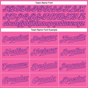 Custom Pink Pink-Purple Authentic Baseball Jersey