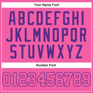 Custom Pink Pink-Purple Authentic Baseball Jersey