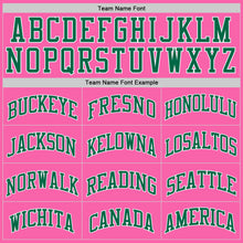 Загрузить изображение в средство просмотра галереи, Custom Pink Kelly Green-White Authentic Throwback Basketball Jersey
