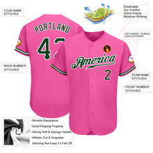 Laden Sie das Bild in den Galerie-Viewer, Custom Pink Green-White Authentic Baseball Jersey
