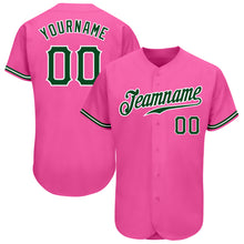 Laden Sie das Bild in den Galerie-Viewer, Custom Pink Green-White Authentic Baseball Jersey
