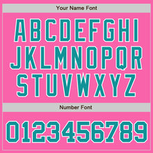 Load image into Gallery viewer, Custom Pink Teal-White Authentic Baseball Jersey
