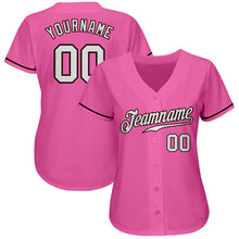 Laden Sie das Bild in den Galerie-Viewer, Custom Pink White-Brown Authentic Baseball Jersey

