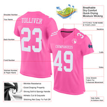 Laden Sie das Bild in den Galerie-Viewer, Custom Pink White Mesh Authentic Football Jersey

