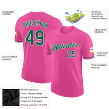 Load image into Gallery viewer, Custom Pink Kelly Green-White Performance T-Shirt
