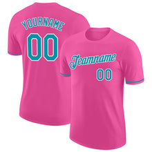 Charger l&#39;image dans la galerie, Custom Pink Teal-White Performance T-Shirt
