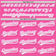 Load image into Gallery viewer, Custom Pink White Authentic Baseball Jersey

