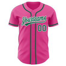 Charger l&#39;image dans la galerie, Custom Pink Kelly Green-White Authentic Baseball Jersey
