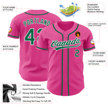 Charger l&#39;image dans la galerie, Custom Pink Kelly Green-White Authentic Baseball Jersey
