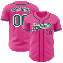 Charger l&#39;image dans la galerie, Custom Pink Kelly Green-White Authentic Baseball Jersey
